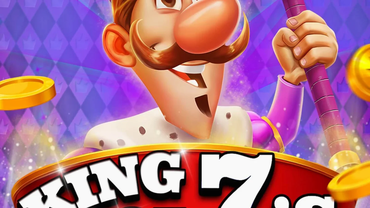 Tampilan visual slot King of 7’s dengan tema kerajaan dan simbol klasik yang mewah