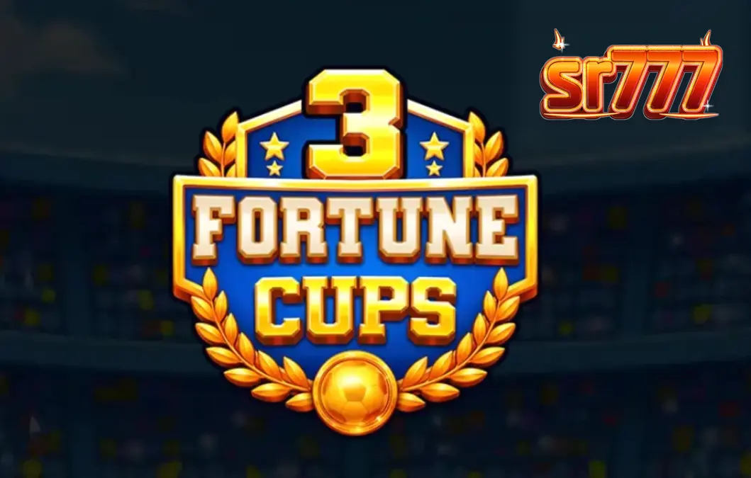 Tampilan visual slot 3 Fortune Cups dengan tema stadion sepak bola